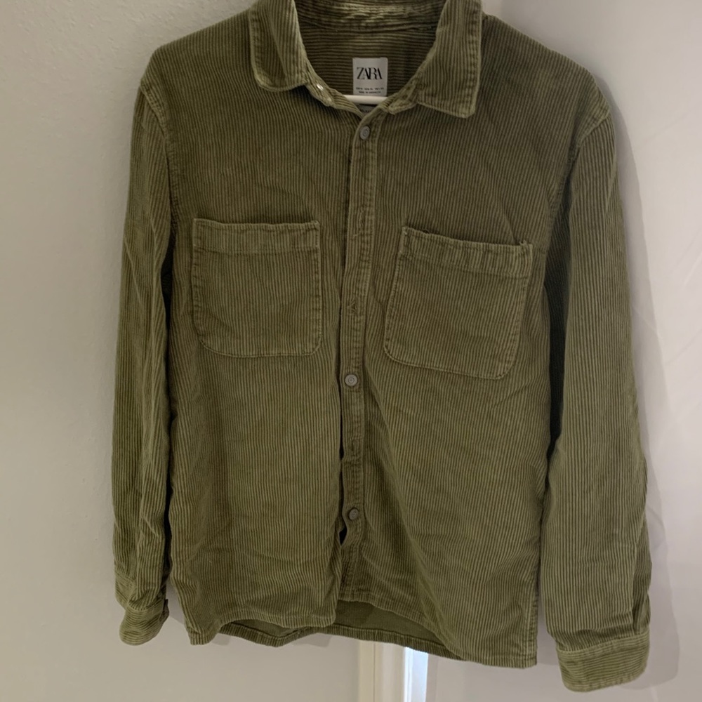 Olive green corduroy long sleeve